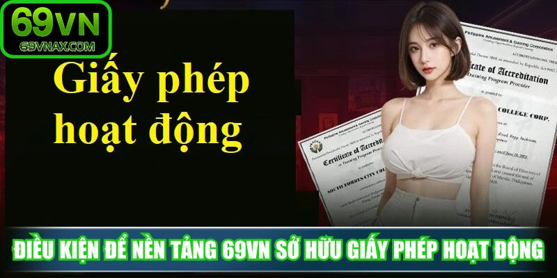 Điều kiện để nền tảng 69VN sở hữu giấy phép hoạt động