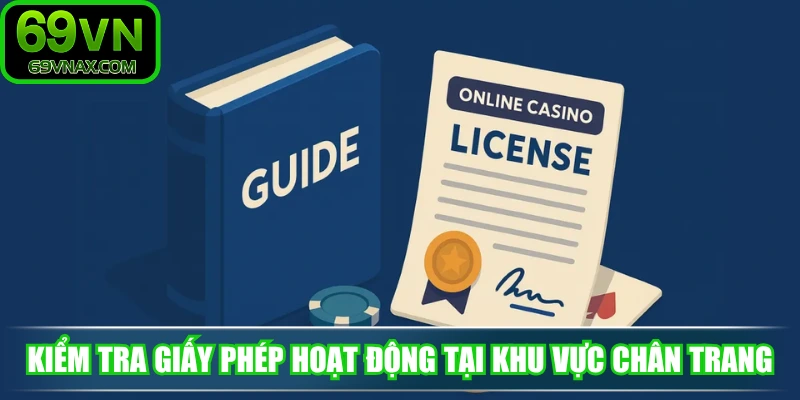Kiểm tra giấy phép hoạt động tại khu vực chân trang
